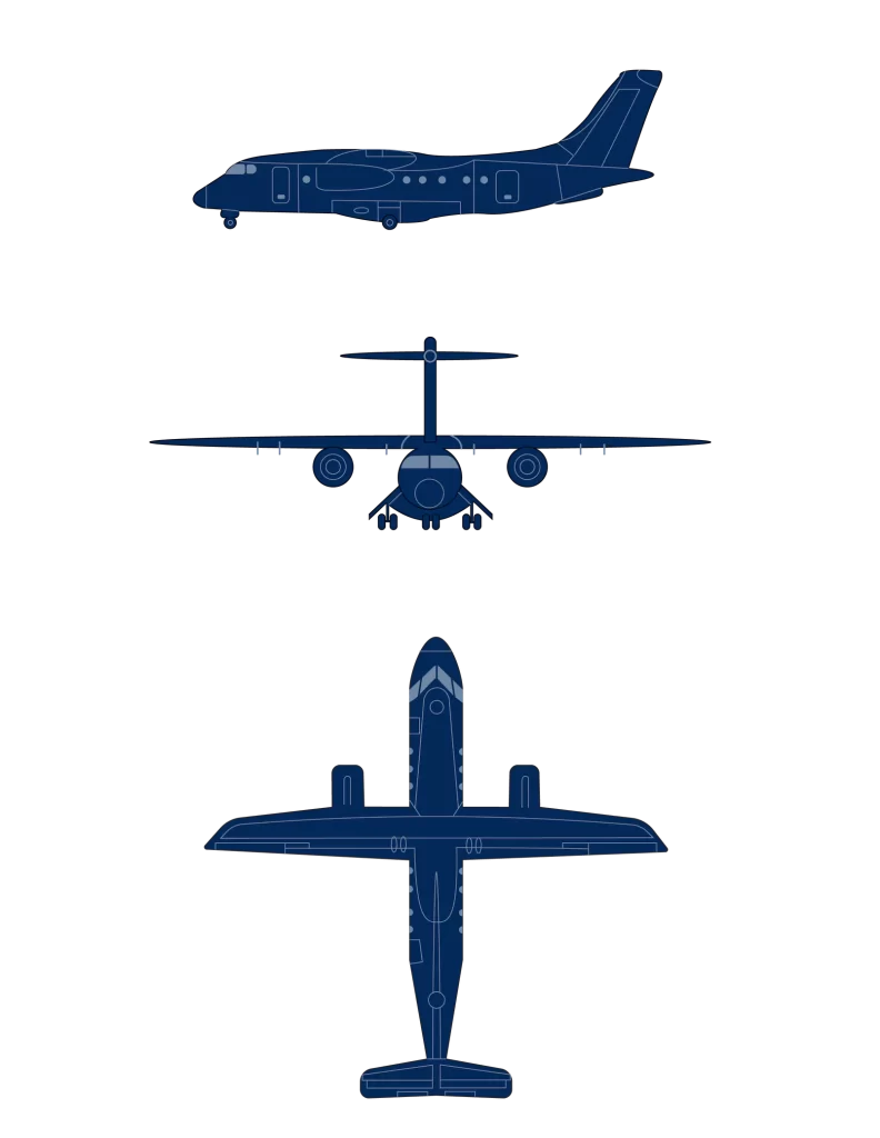 Advanced Air Dornier 328 Jet - Jet Center LA - Silhouette