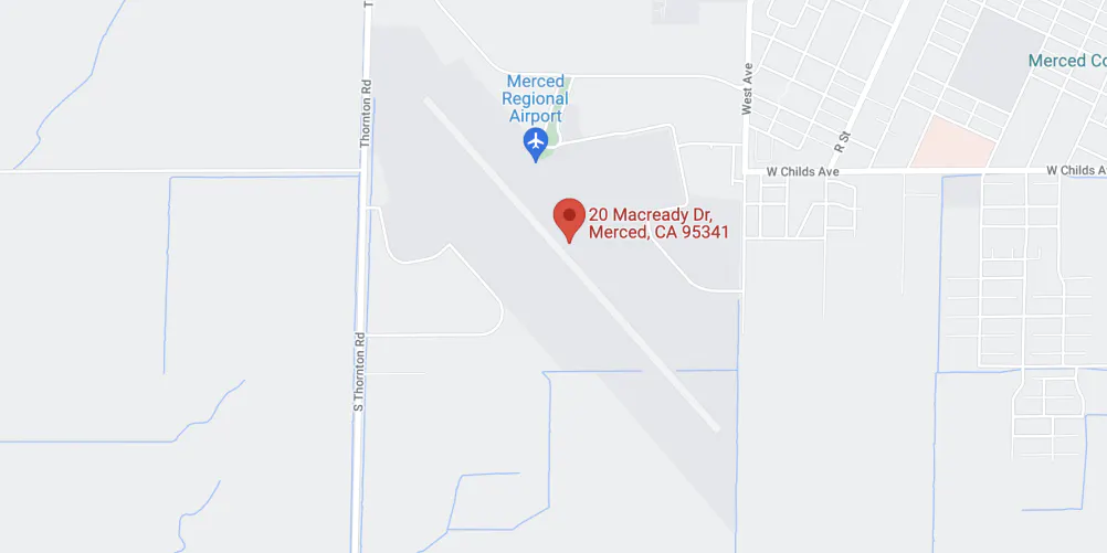 Advanced Air Flights to Merced - Merced Airport Map