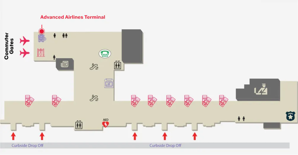 Advanced Air Flights to Albuquerque - Albuquerque International Airport Map